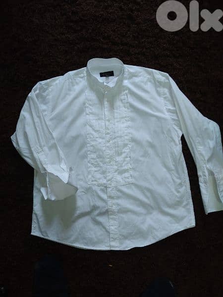 shirt Michelson London M to xxL pleated swing collar double cuff 12