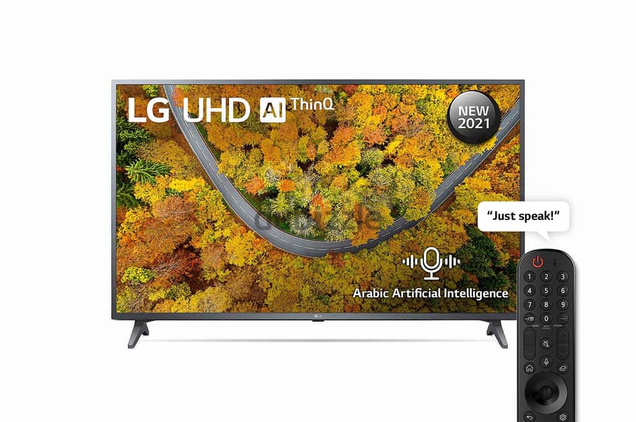 LG LED TV 55 inch Smart 4K UHD ThinQ 55UP7550PVG تلفزيون سمارت ال جي 1