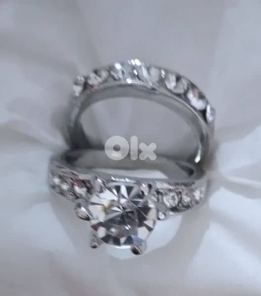 rings set of 2 stainless steel size 16 17 18 19 1