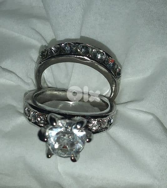 rings set of 2 stainless steel size 16 17 18 19 3