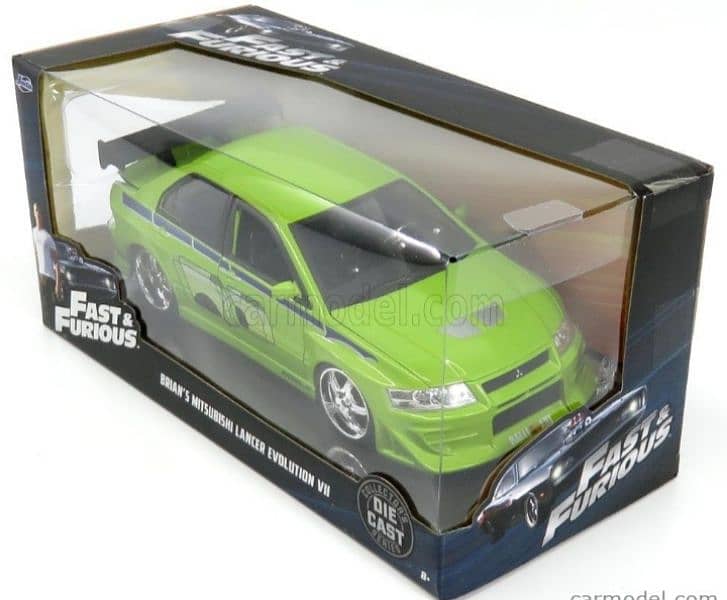 Mitsubishi Lancer Evo VII (Fast And Furious) diecast car model 1:24. 3