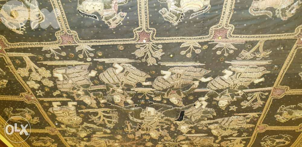 Vintage Ancient Burmese Kalaga Tapestry 160 x 126 1