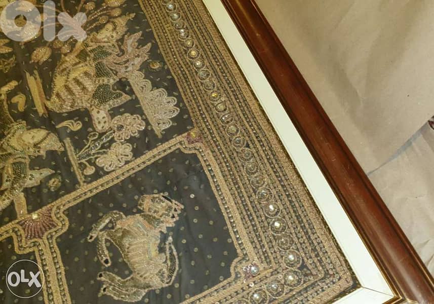 Vintage Ancient Burmese Kalaga Tapestry 160 x 126 4