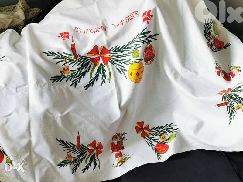 Armenian Christmas theme table cover 0