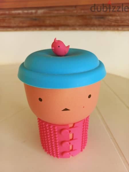 Blue & Pink Mug كوب أزرق وزهر مع غطاء 0