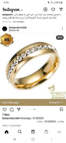 ring available gold or black stainless steel 1