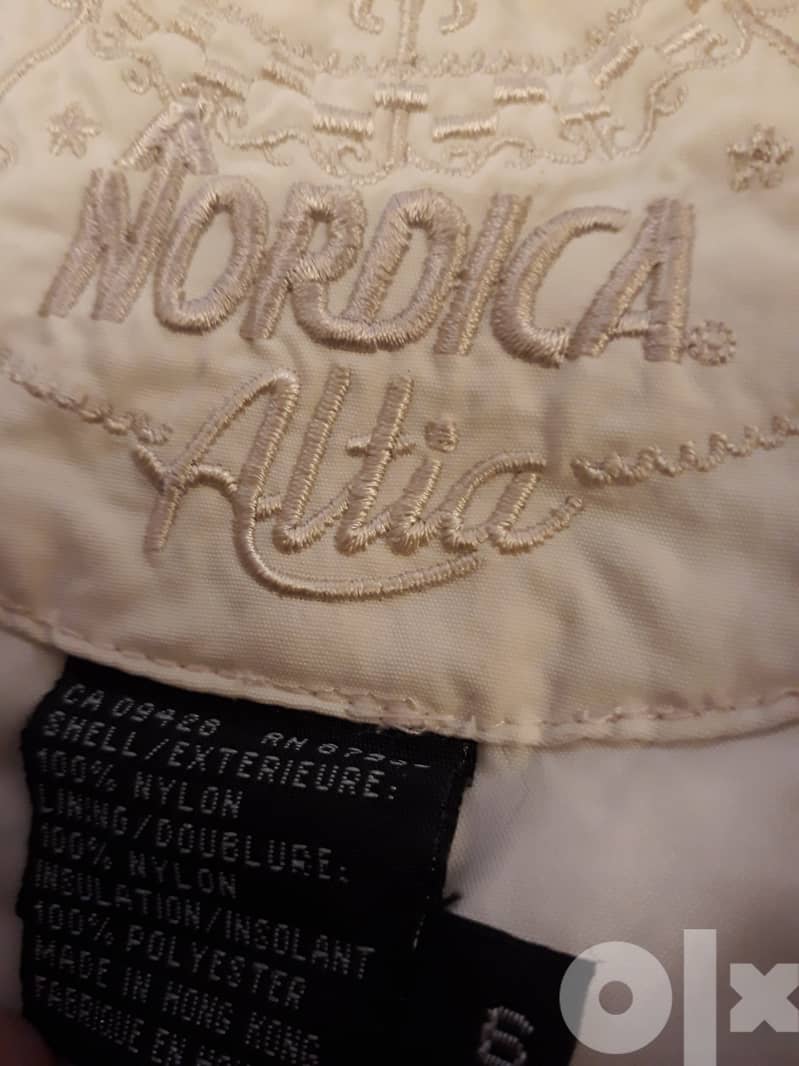 Nordica Altia Ladies Size 6 One piece White SKI SUIT Snowsuit 2