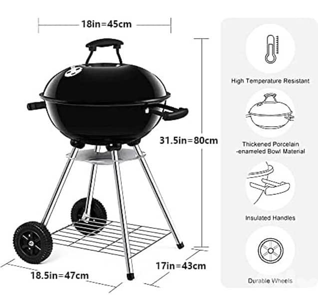 ATLANTA , charcoal kettle bbq grill 2