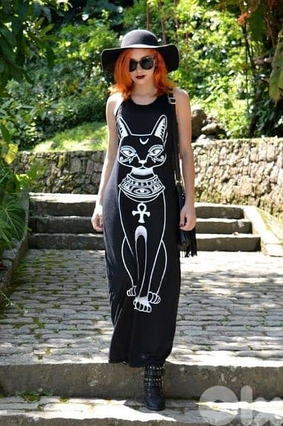 dress black print on long s to xxL 2