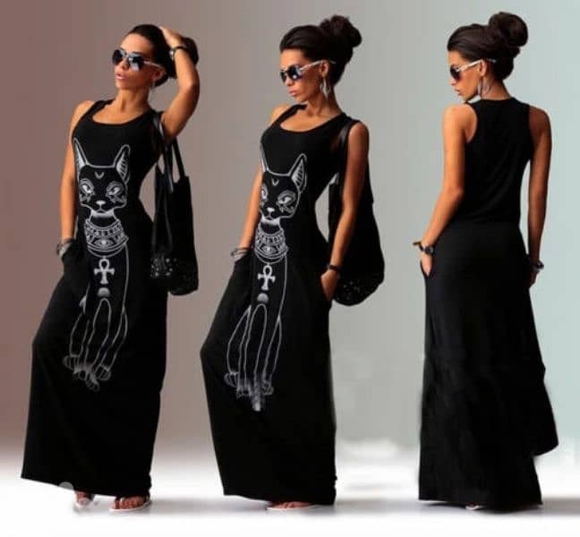 dress black print on long s to xxL 3