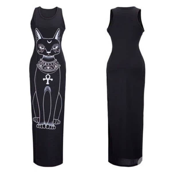 dress black print on long s to xxL 4