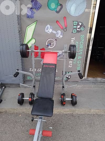full Home gym set only 150$ طط 03027072 معدات للتمرين في المنزل كاملة