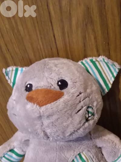 QUIRON CAT gray & green PLUSH great FAMOSA toy, height 40 Cm=12$