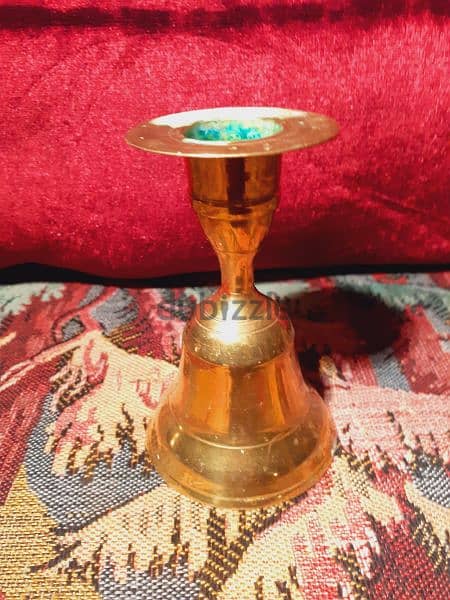 جرس شمعدان نحاس أنتيك 0