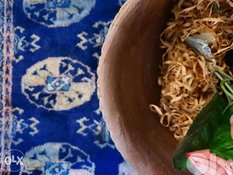 Basket pottery made. سلّة فخّار 3