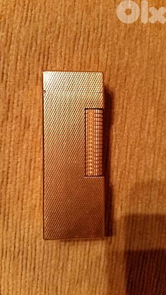 old dunill lighter gold plate orijinal 2