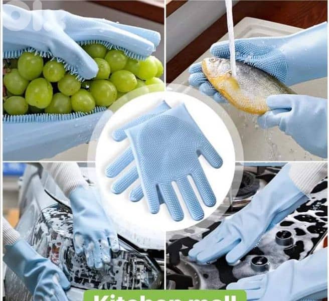 multipurpose thick silicone gloves 3$ 0