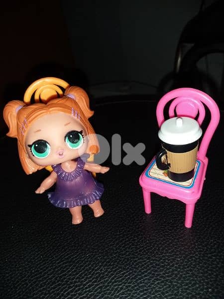 LOL MGA dressed great figure style doll +2 Chairs +Termos Cup, all=13$ 0