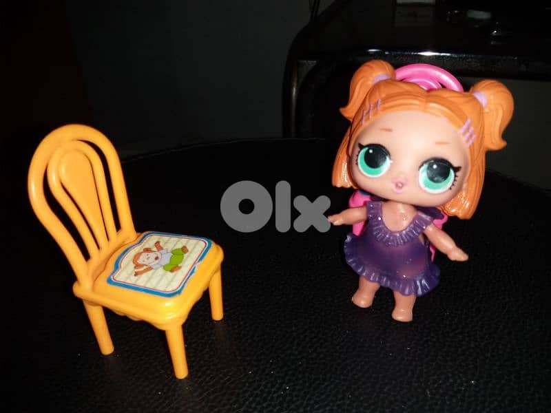 LOL MGA dressed great figure style doll +2 Chairs +Termos Cup, all=13$ 1
