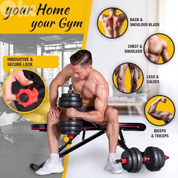 Multifunction dumbbells set 20kg/30kg/40kg 4
