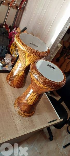 طبله صناعه مصريه مقاس ٢٣ مطعم خشب و طبله داهولا مطعمه خشب 0