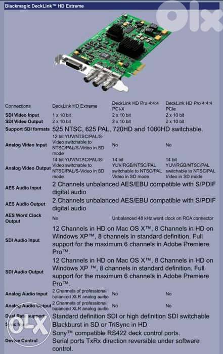 Decklink HD Extreme (Blackmagic Design) 3