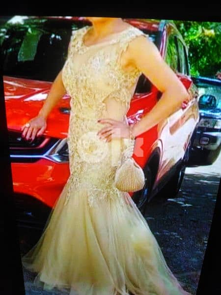 Golden bridemade dress 38 40 size2 0