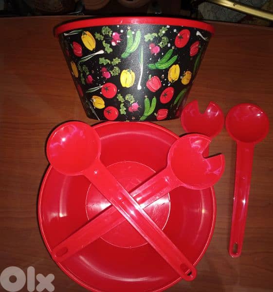 floral salad bowl set 6