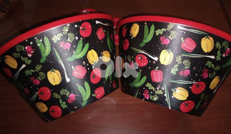 floral salad bowl set 8