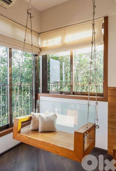 Indoor Wooden Swing مرجوحة خشب 3