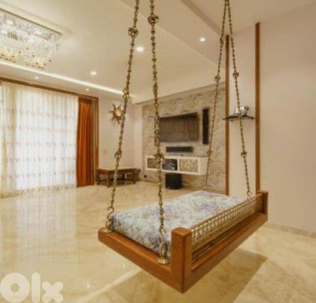 Indoor Wooden Swing مرجوحة خشب 4