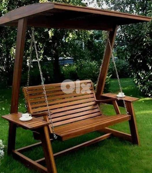 Indoor Wooden Swing مرجوحة خشب 7