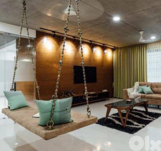 Indoor Wooden Swing مرجوحة خشب 9