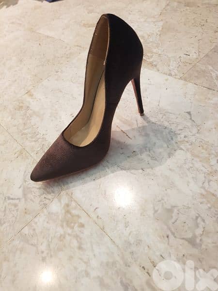 brown velvet shoes size 40 2