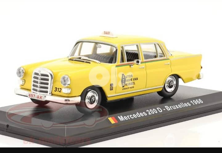 Mercedes 200D Taxi diecast car model 1;43. 1