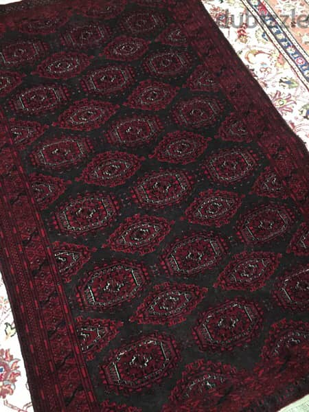 سجاد عجمي. 185/120. persianCarpet. Hand made. أنتيك 6