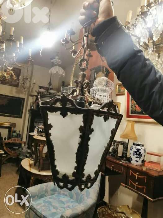 غلوب فانوس برونز فرنسي للانتري ولا اروع خارق النضافة سعر بلاش 0