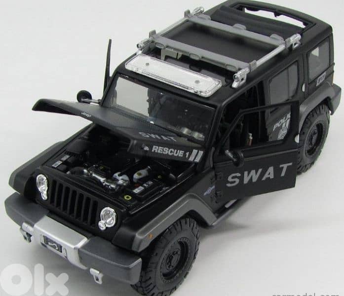 Jeep Wrangler Rescue diecast car model 1;18 3