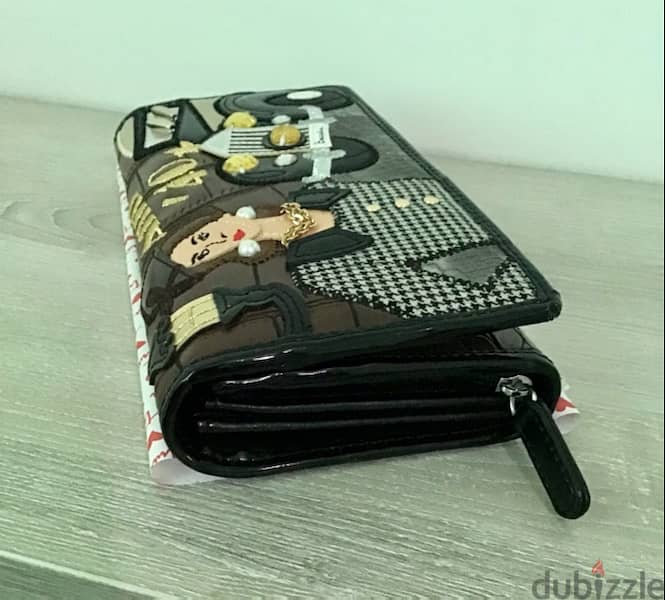 Brand new in box leather BRACCIALINI large wallet made in Italy 3