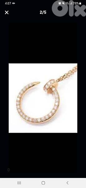 necklace copy juste un clou cartier bass gold 8