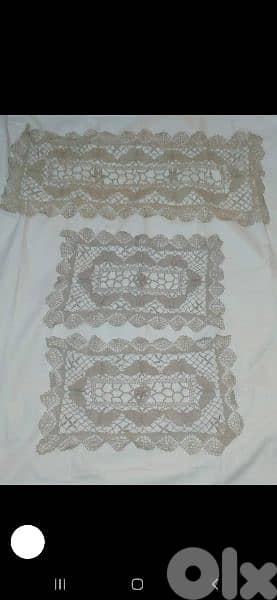 3 pieces table clothes hand made 1