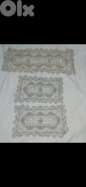 3 pieces table clothes hand made 2