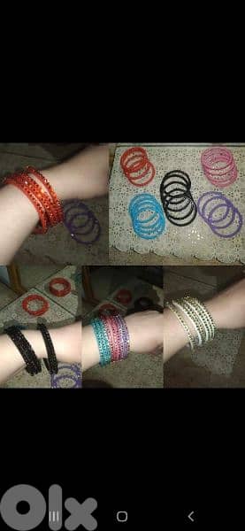 plastic brac3lets 5= 7$ 6 colours strass all over 0