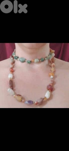 necklace natural stones not plastic 1