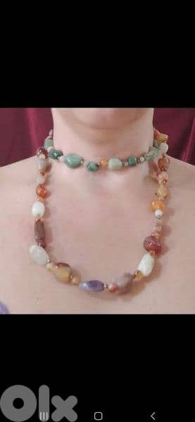 necklace natural stones not plastic 2