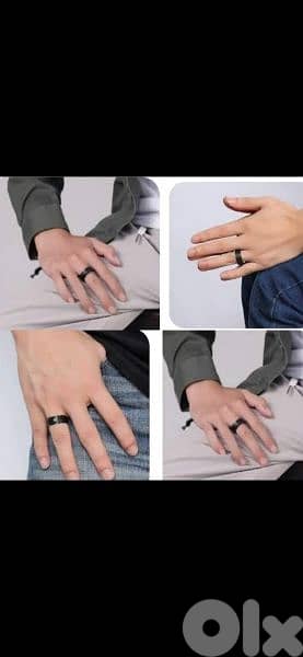 rings for men black metal all sizes 0
