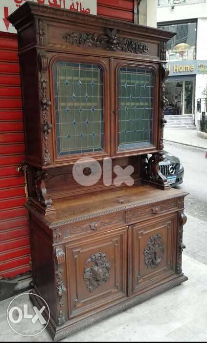 فيترين فخمة حفر فني اثري روعة من روائع تحف الانتيك فرنسية المصدر 0