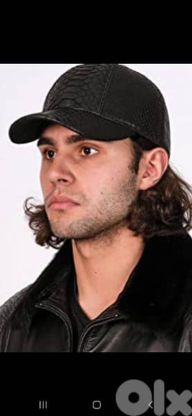 men hat real leather adjustable 0