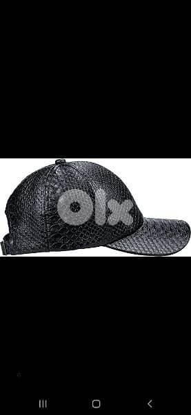 men hat real leather adjustable 3