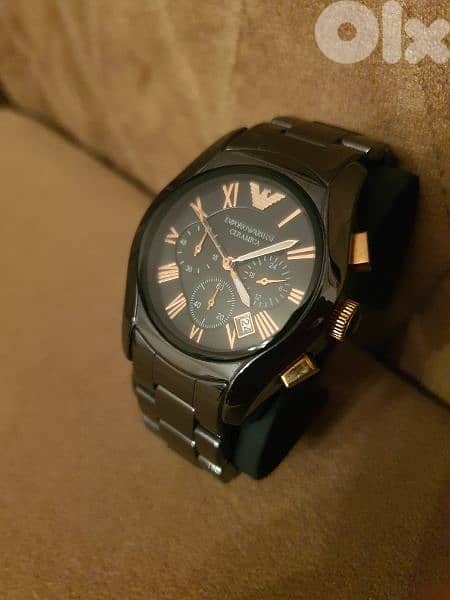 EMPORIO ARMANI  CERAMICA black watch 1